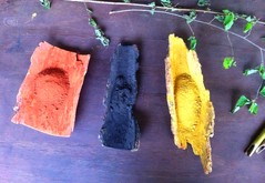Le Manoir du Chambon - atelier art pariétal - pigments Le Manoir du Chambon - atelier art pariétal - pigments