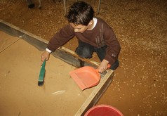 Le Manoir du Chambon - atelier fouilles archéologiques - trouvaille